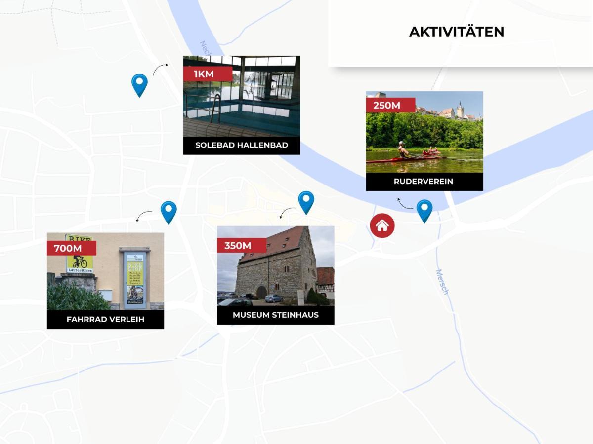 Wohnung in TOP-Lage - Direkt am Bahnhof Bad Wimpfen Exterior foto